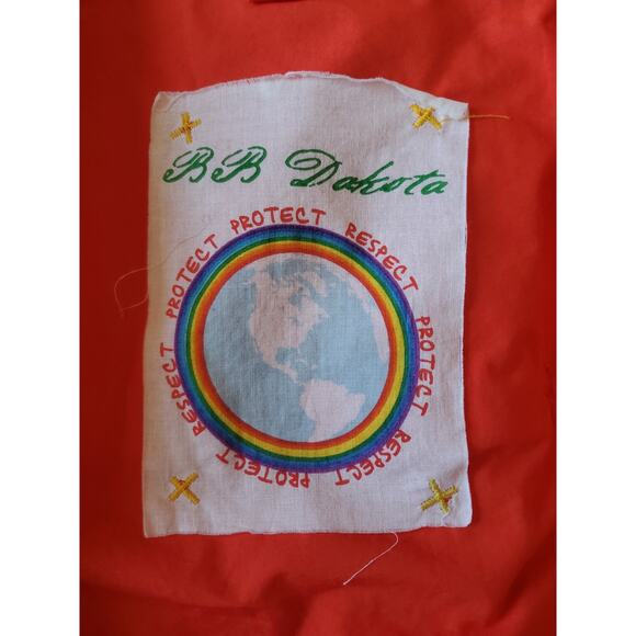 BB Dakota Lightweight Orange-Red Cotton Belted Pockets Jacket Dress, Size Large - Picture 2 of 15